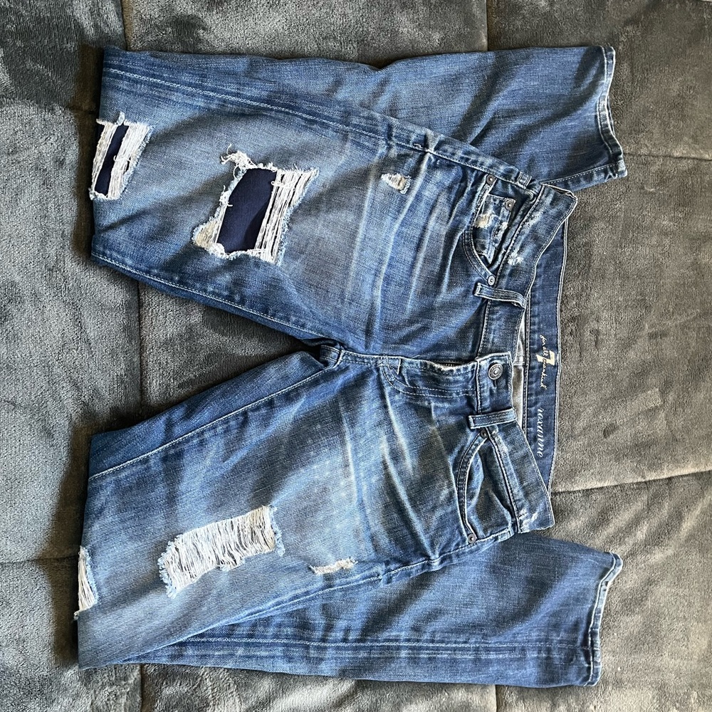 7 for all mankind distressed jeans